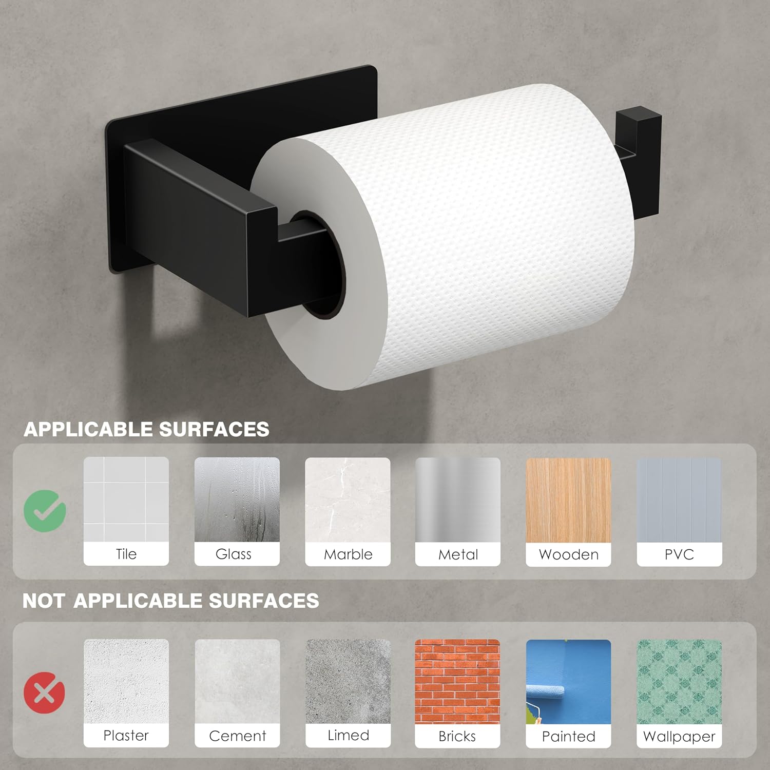 Thumbnail 4 de Auxmir Portarrollos acero inoxidable autoadhesivo