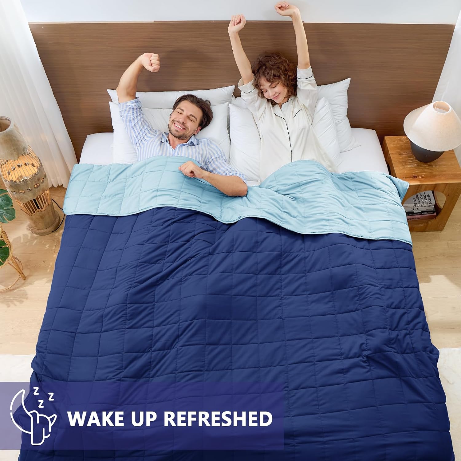 Thumbnail 4 de Weighted Blanket 20 lb Queen size cooling navy đź’™