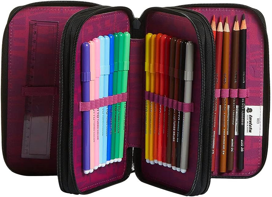 Thumbnail 1 de Seven Trousse à crayons XXL WILDFLOWERS – trousse à 3 compartiments pour fournitures scolaires