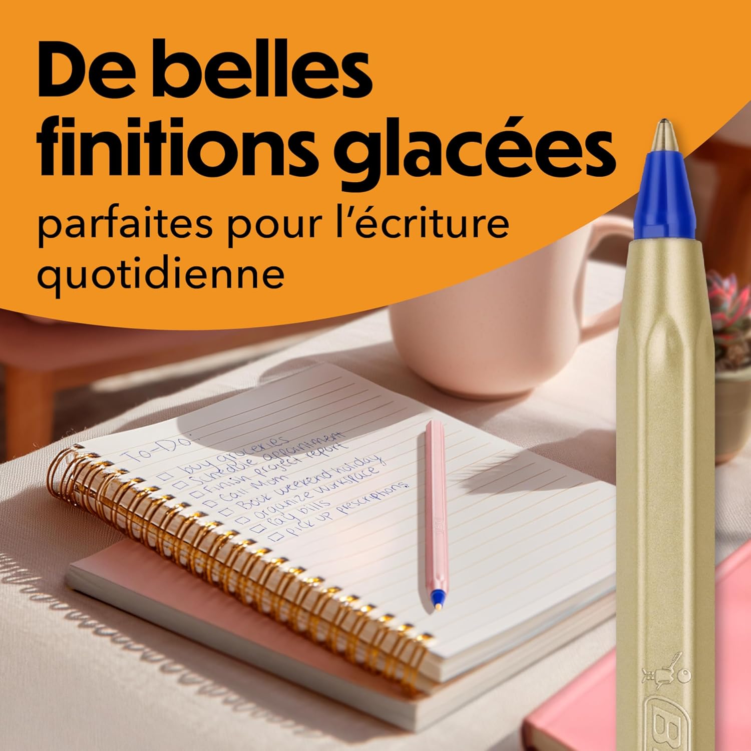 Thumbnail 3 de BIC Cristal Glacé Stylos-Bille Pointe Moyenne (1,00 mm) — Pack 7 avec Cartouches Rechargeables
