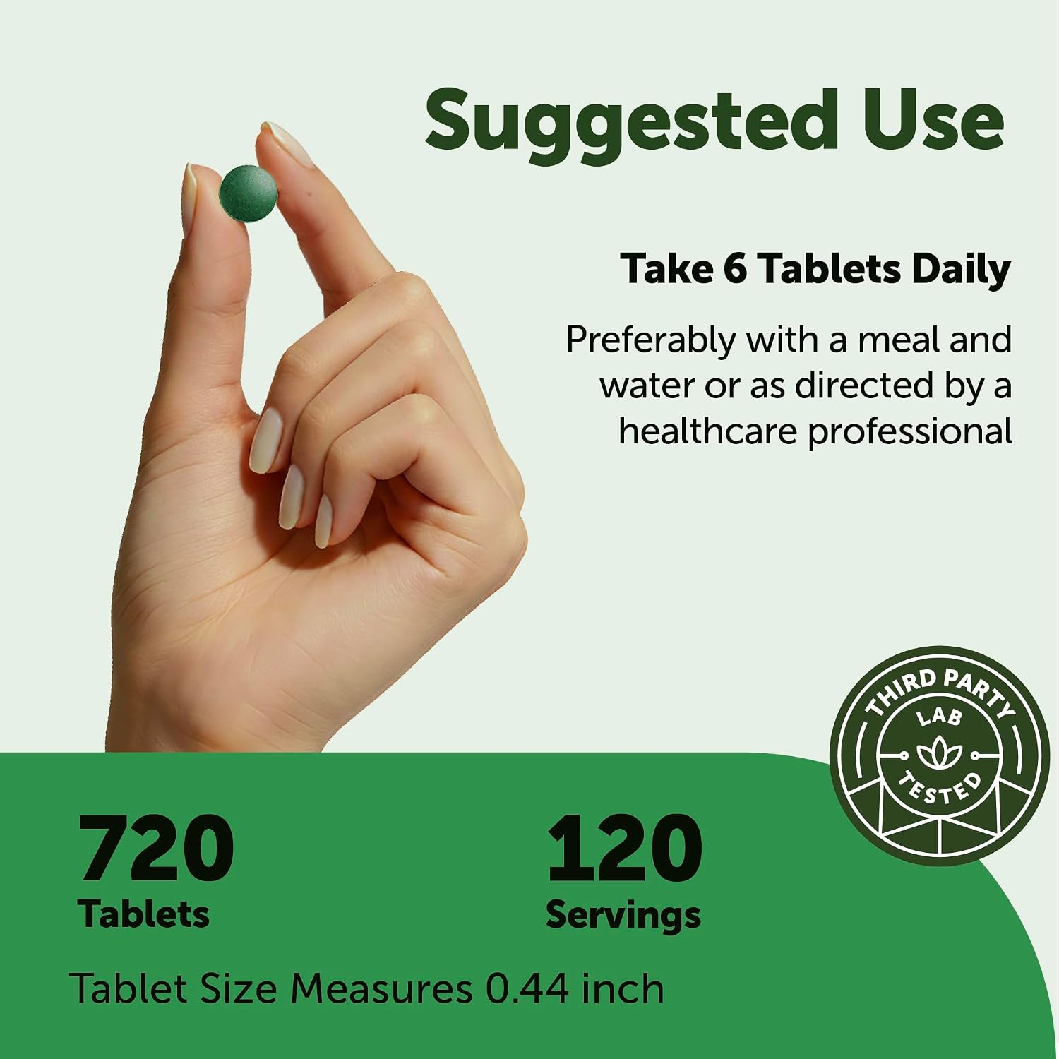 Detalle 2 de Micro Ingredients 4332489013 Organic Spirulina Tablets, 720 Count, Vegan Nutrients