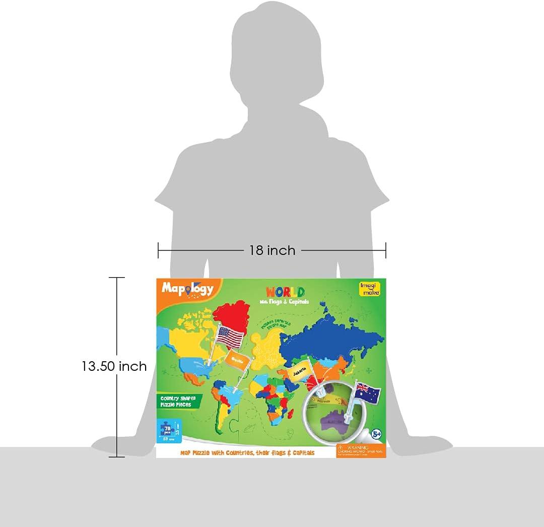 Thumbnail 6 de Imagimake Mapology World Map Puzzle 78 pieces 🧩