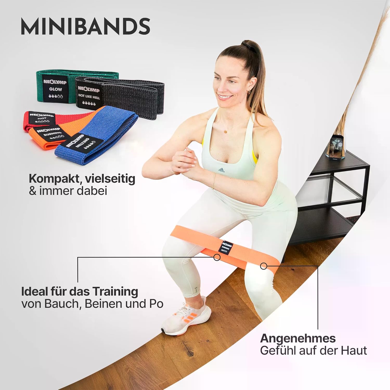 Thumbnail 6 de NEOLYMP Lange Fitnessbänder Stoff – Widerstandsbänder