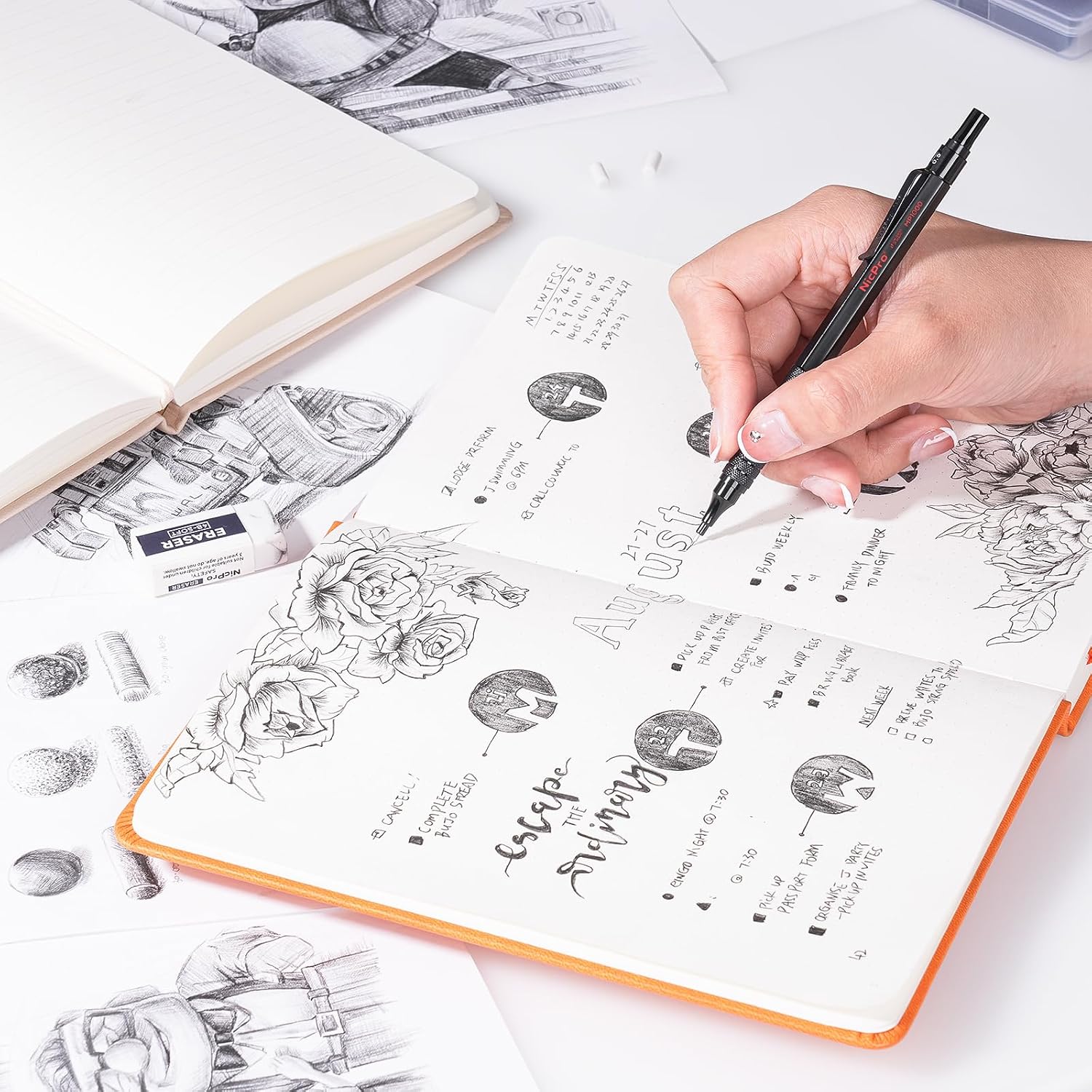 Thumbnail 4 de Nicpro Metall Druckbleistifte Set 35 Teile 0,5–2,0 mm ✏