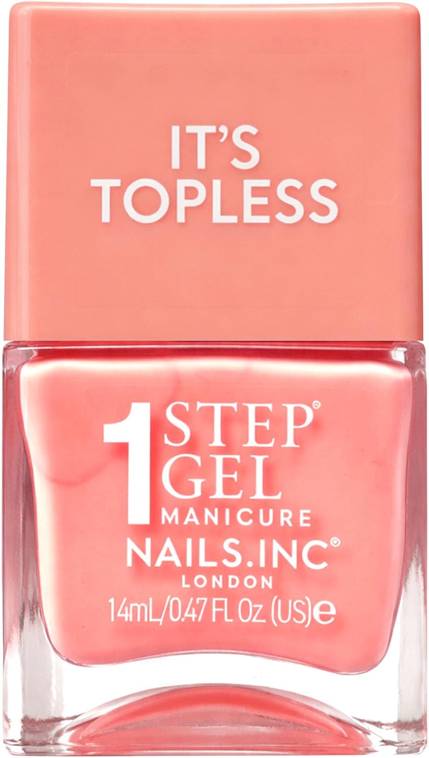 Detalle de Nails.INC It's Topless Gel-Like Nail Polish in Peach Creme (Paloma) – 4-in-1, Air Dry
