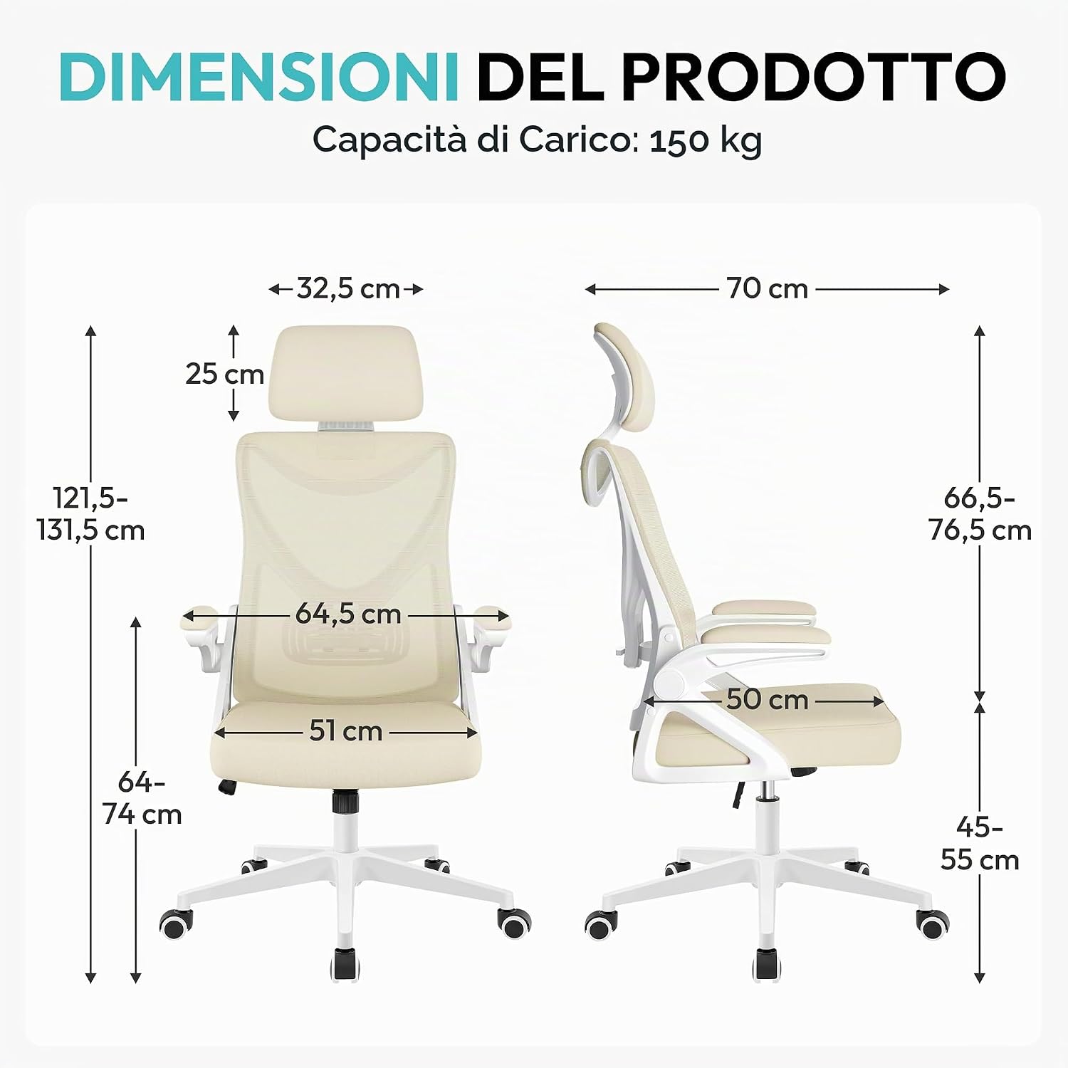 Thumbnail 2 de Yaheetech Sedia Ufficio Ergonomica con Poggiatesta Regolabile e Schienale Alto – Comforte Personalizzato per Lavoro Prolungato