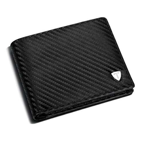 Detalle de TEEHON Portefeuilles en Cuir pour Homme avec Blocage RFID — 8 Porte-Cartes, 1 Compartiment Monnaie et 2 Compartiments Billets