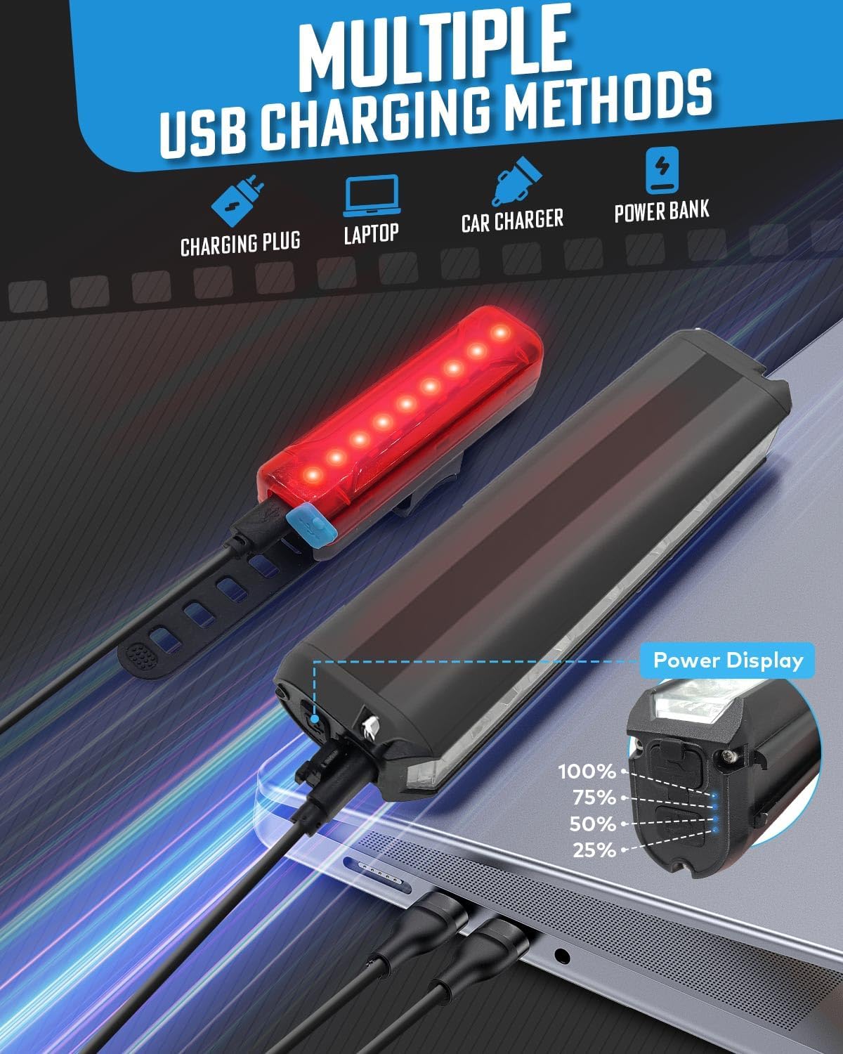 Thumbnail 5 de Ultra-Bright 10000 Lumen Bike Light Set