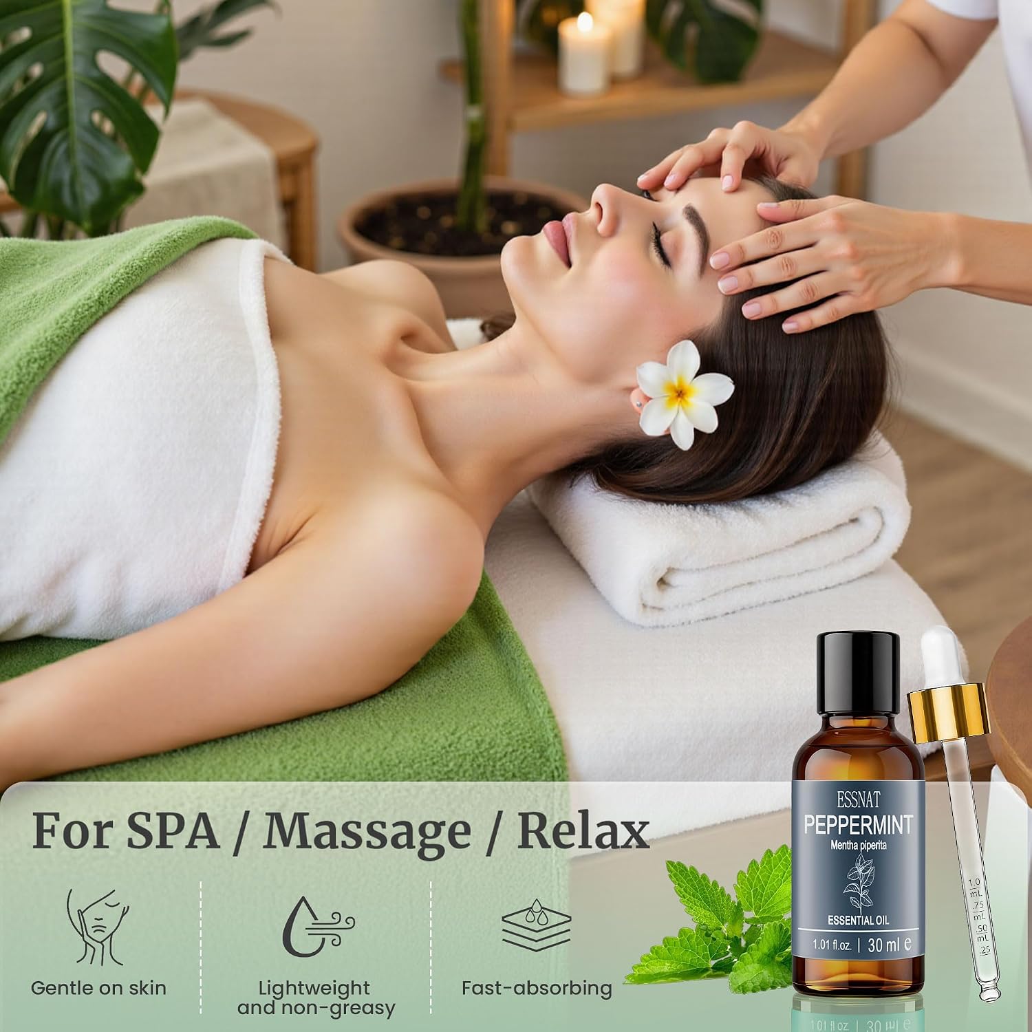 Thumbnail 6 de Olio essenziale di menta piperita ESSNAT 30 ml – 100% naturale, per aromaterapia, diffusori e progetti DIY