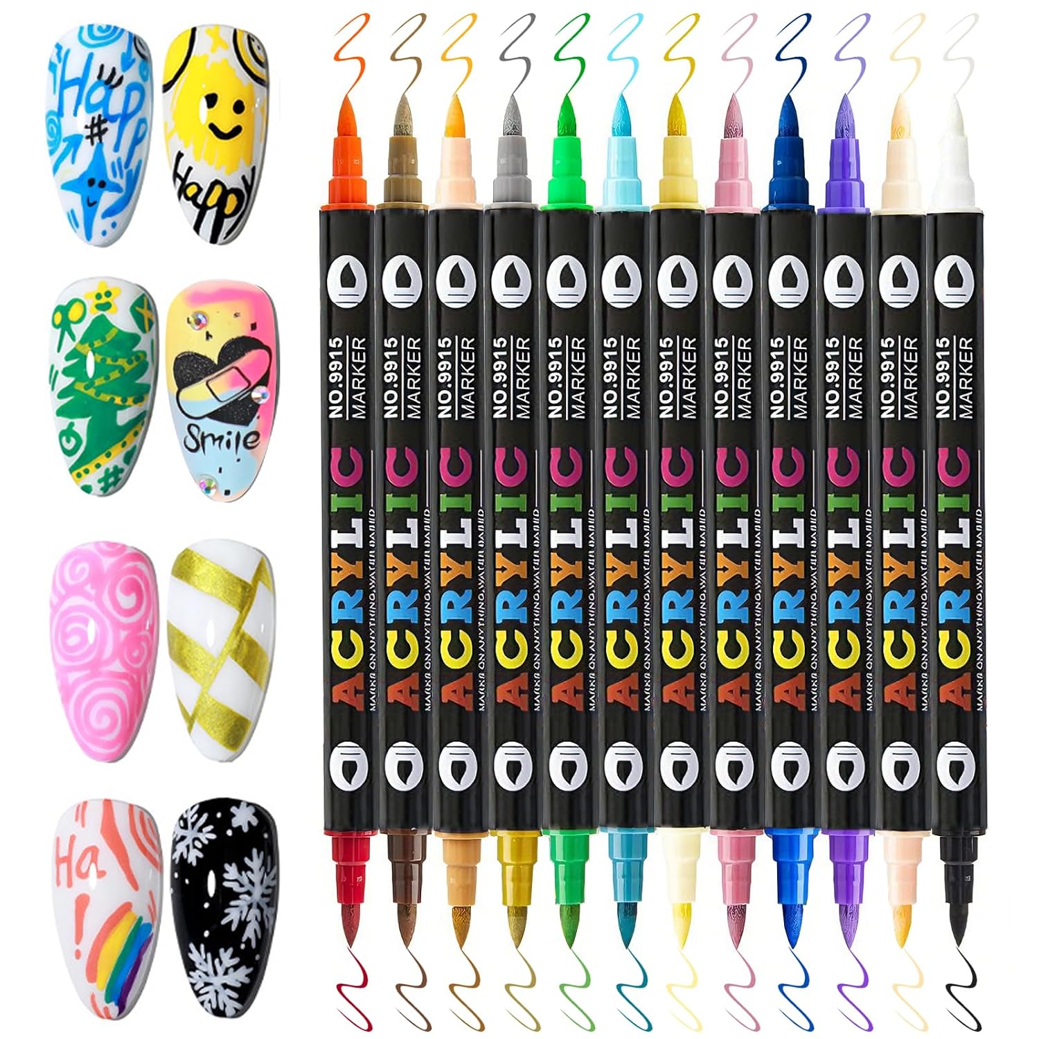Detalle de Nagelkunststifte 12er Doppelspitze für 3D-Design
