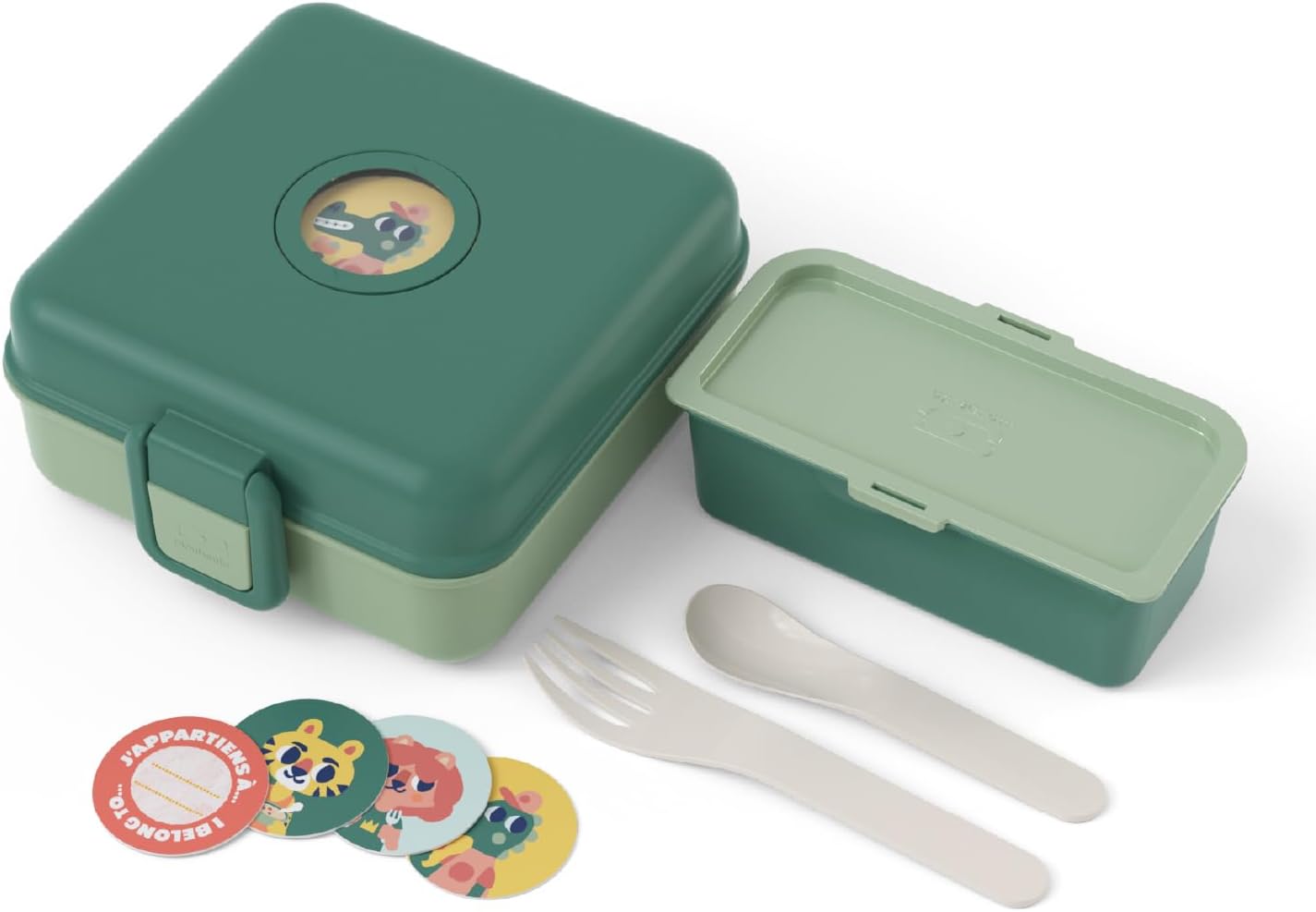 Thumbnail 6 de Monbento Snacky Blu Wolf: Porta Sandwich Bambini con Posate incluse, senza BPA