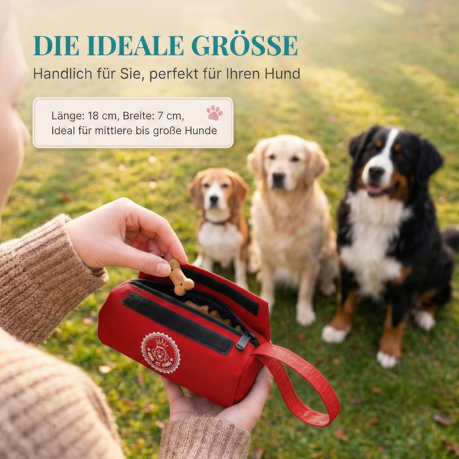 Thumbnail 5 de HUND IST KÖNIG Futterdummy für Hunde – Apportierbeutel Training, universal 0,7 L, inkl. Trainings-eBook