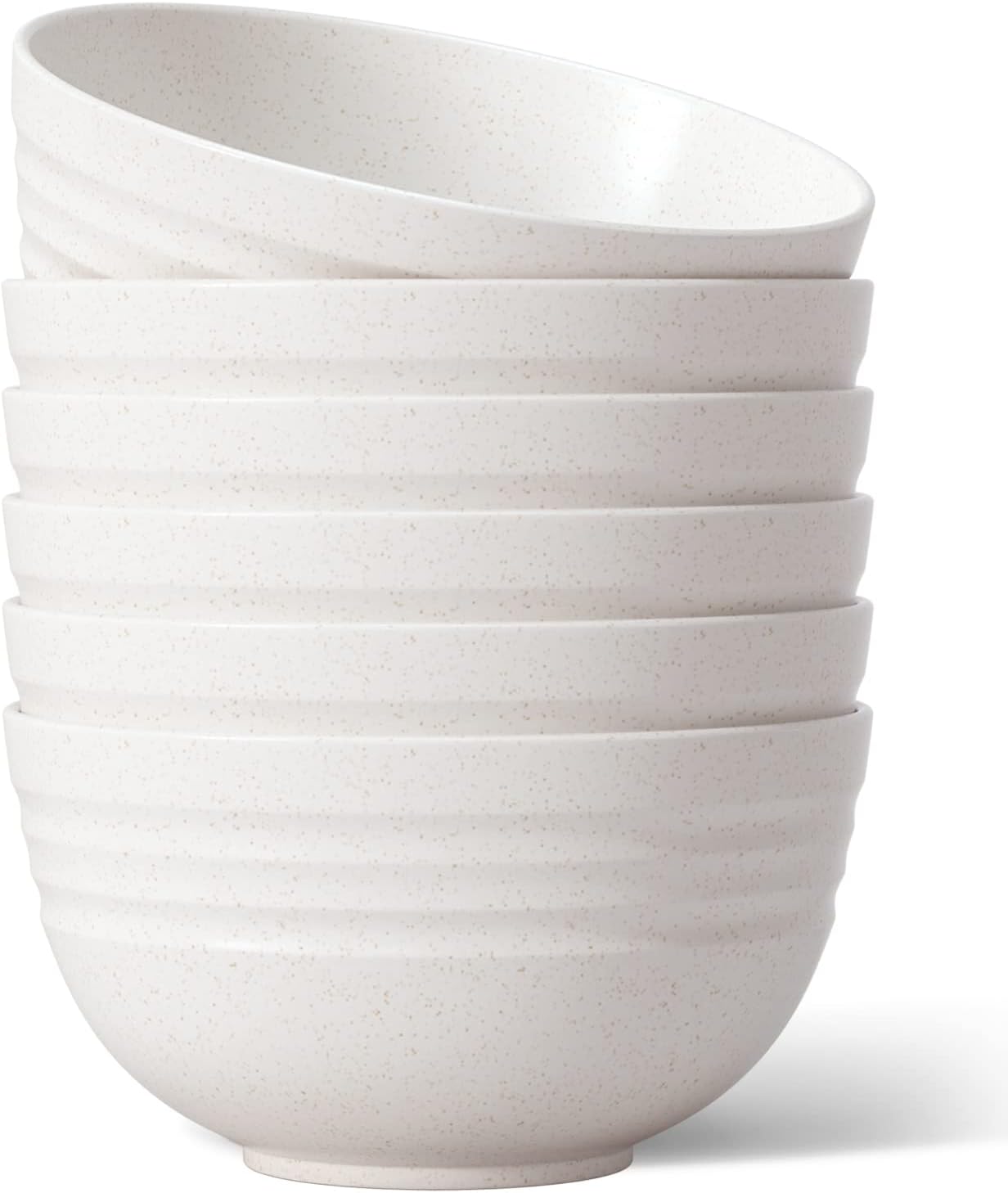 Detalle de Homestockplus 25 oz Wheat Straw Bowls, Set of 6, Microwave and Dishwasher Safe