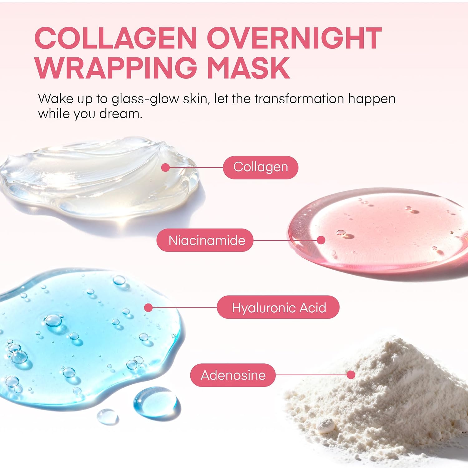 Detalle 2 de YURI Collagen Night Wrapping Mask, Overnight Peel-Off Mask, 2.53 fl oz