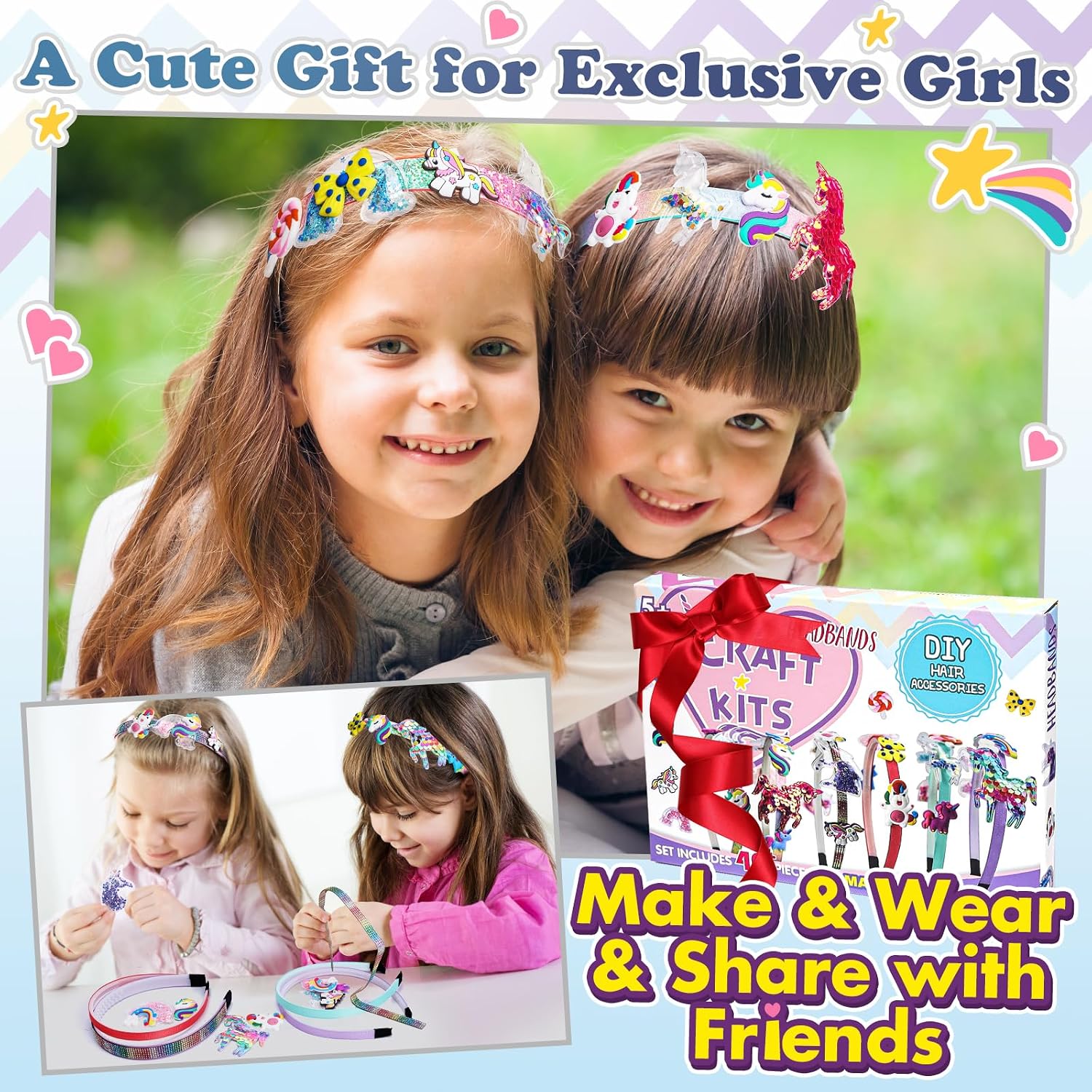 Thumbnail 4 de CITSKY Einhorn Bastelset für Mädchen (DIY-Haaraccessoires) – Spielzeug ab ca. 4–9 Jahren
