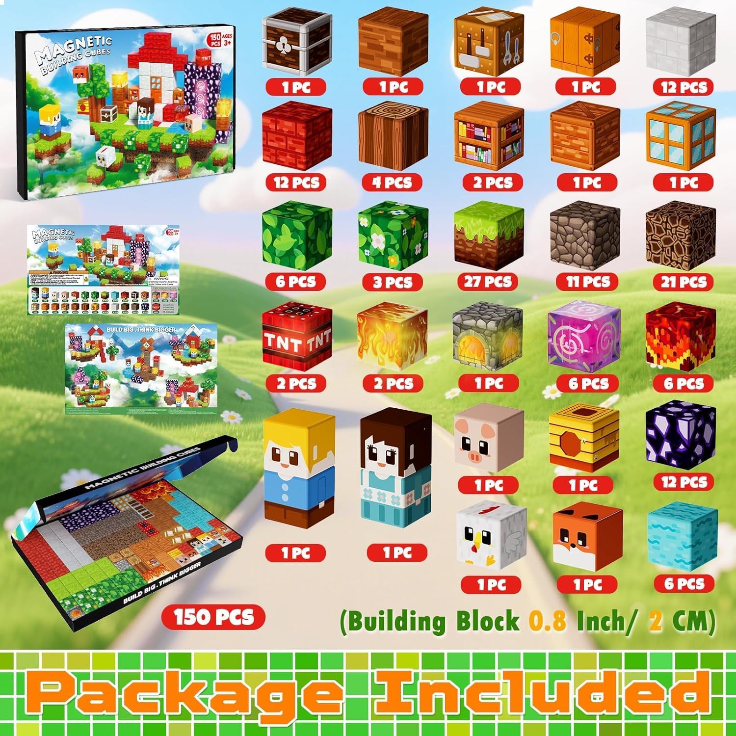 Detalle 2 de Magneverse Magnetic Blocks 150-piece set for kids 🧩