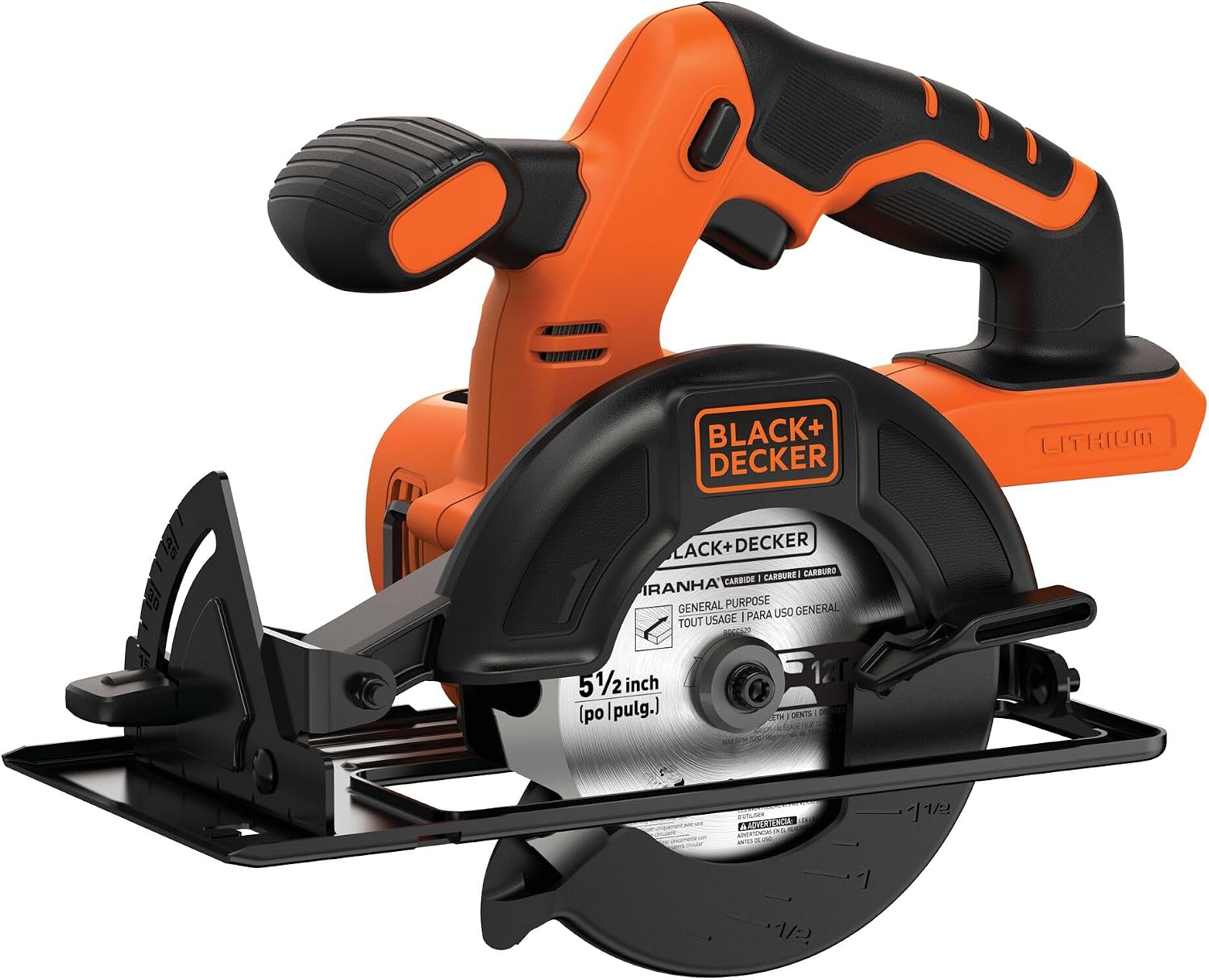 Detalle de BLACK+DECKER BDCCS20B 20V MAX* POWERCONNECT Cordless Circular Saw, 5-1/2 in.
