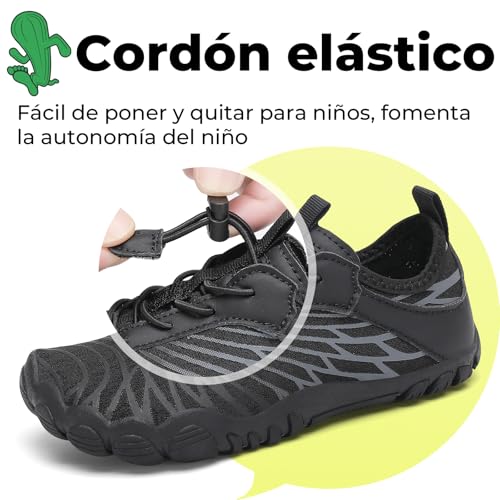 Thumbnail 5 de SAGUARO Escarpines Niño Barefoot con Secado Rápido - Zapatillas de Agua para Niñas y Niños, Negro, 30 EU
