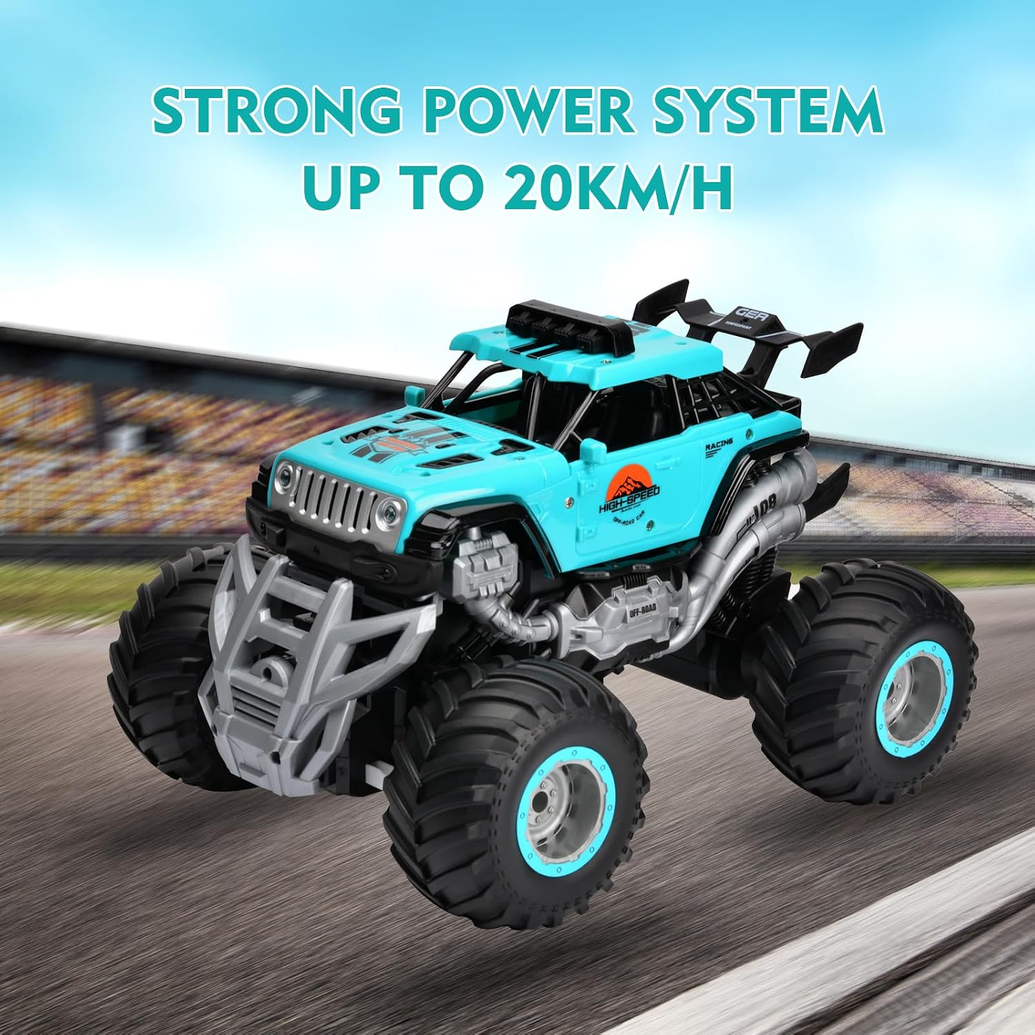 Thumbnail 2 de iBlivers Remote Control Monster Truck (2.4GHz) with Spray, Music & Lights