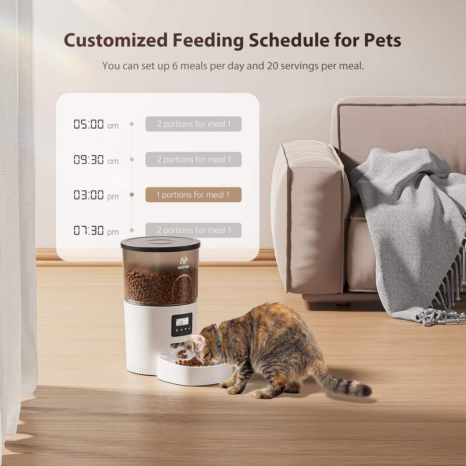 Detalle 2 de IMIPAW automatic cat feeder 3L