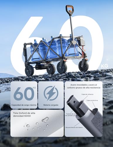 Thumbnail 8 de Litheli Carretilla eléctrica plegable con neumáticos 20 cm🚗