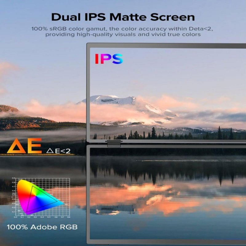 Detalle de UPERFECT Plegable Triple Pantalla sRGB 100%