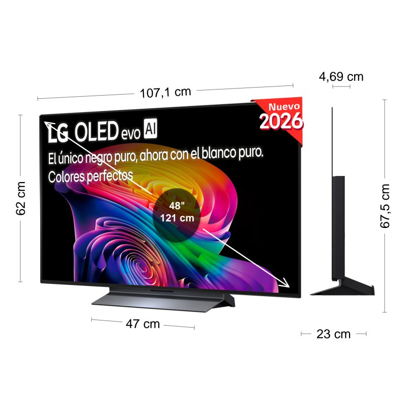 Detalle 2 de LG OLED evo AI 48C64LA — TV OLED 48" 4K con AI, HDR, 120 Hz y Dolby Atmos