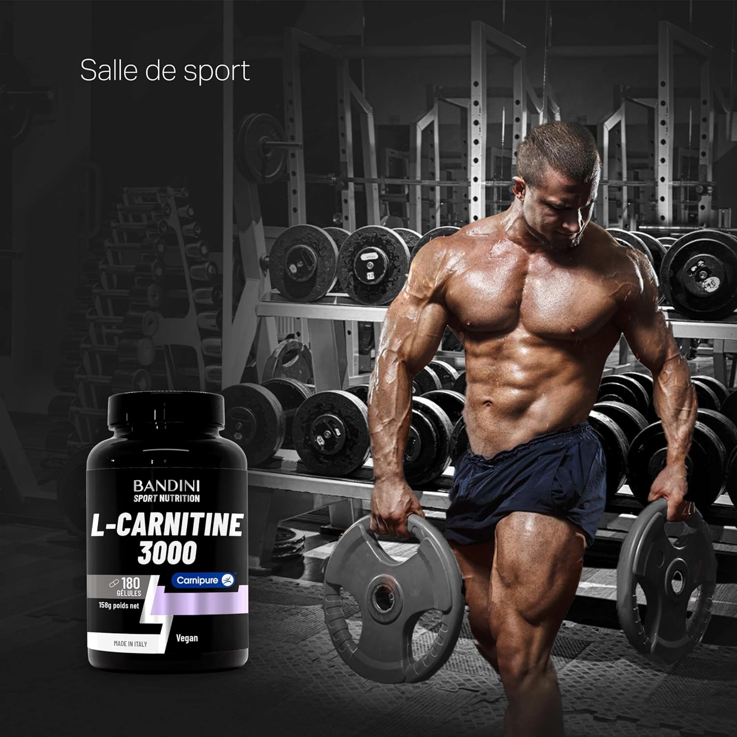 Thumbnail 3 de Bandini L-Carnitine 3000, 180 capsules met Carnipure®-L-carnitinetartraat