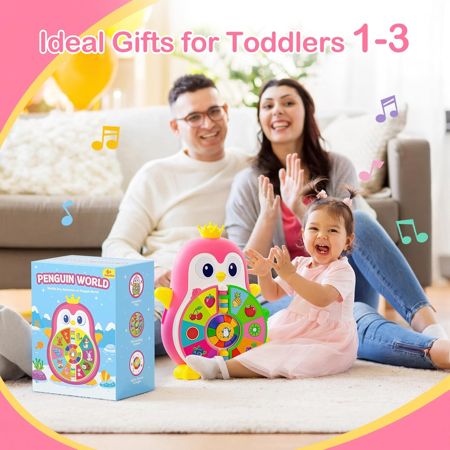 Thumbnail 5 de ToddlerCley Musical Penguin Toy: Bilingual Learning for 12–18 Months