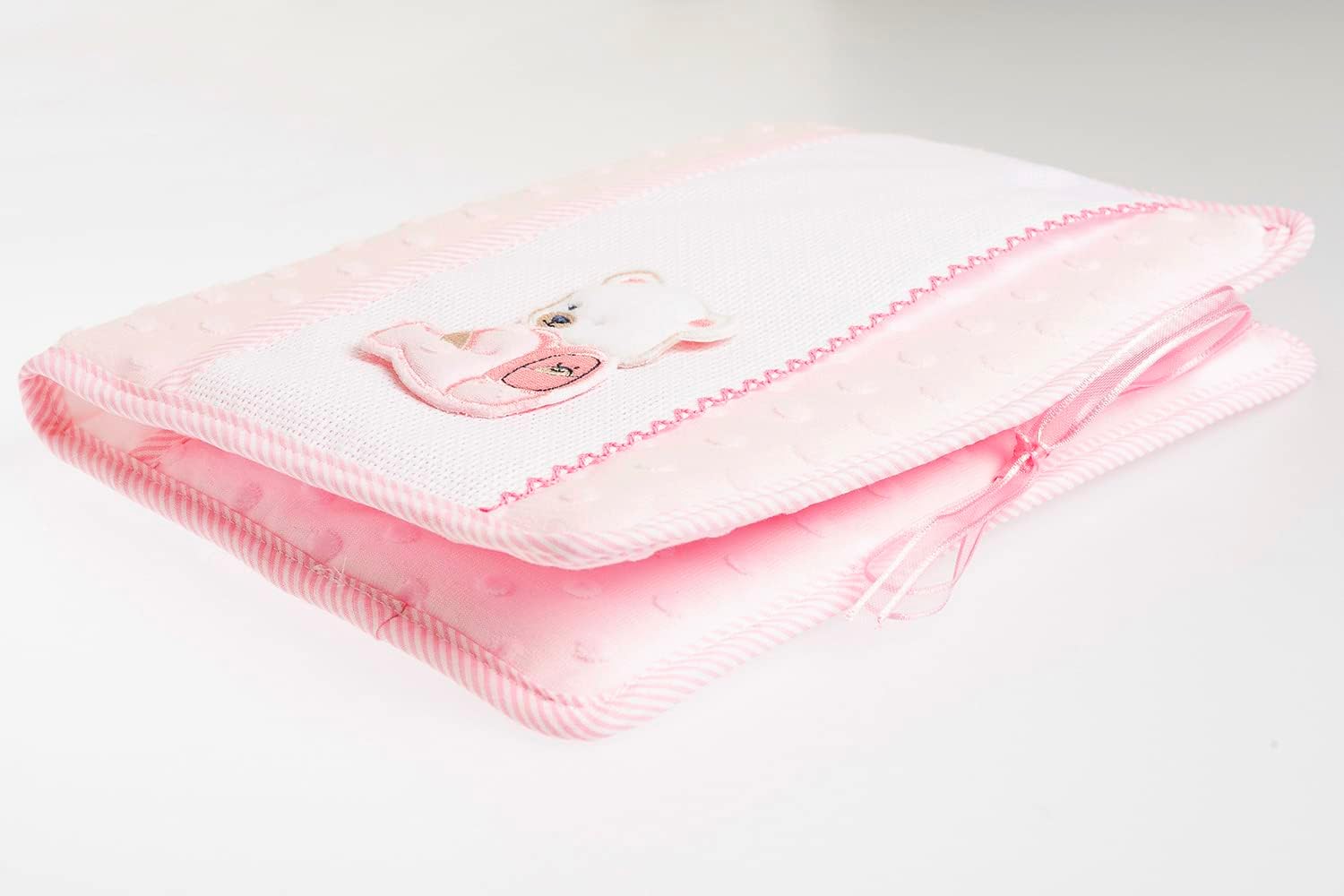 Thumbnail 2 de Filet - Borsa per Pannolini e Salviette da Ricamare in Morbido Tessuto, Rosa, con Apertura a Libretto