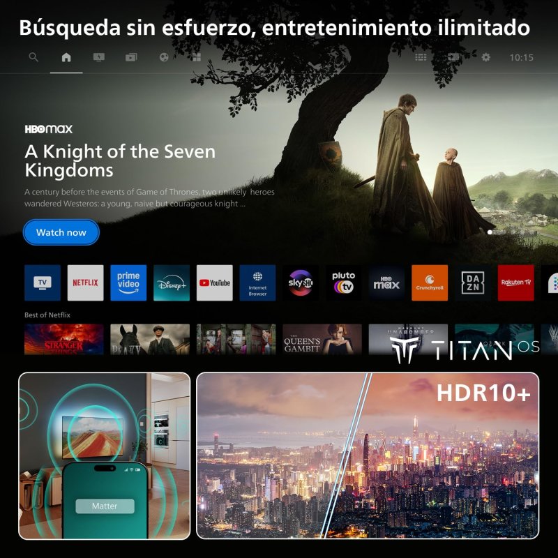 Detalle de Philips 50PQS7801/12: TV QLED 50" 4K con HDR10+ y Dolby Atmos
