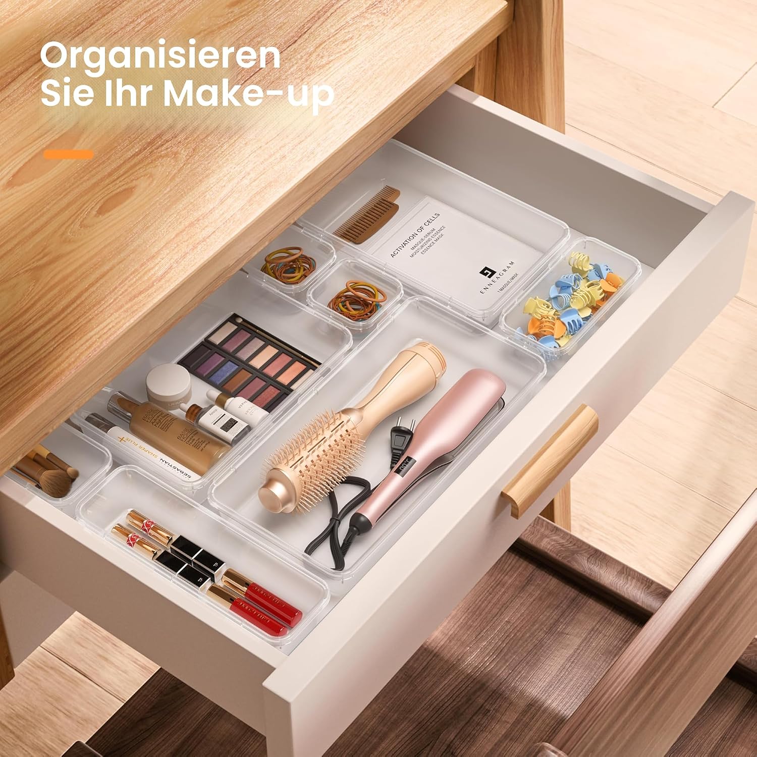 Thumbnail 3 de A-LuGei Transparenter Schubladen-Organizer mit 28 Einsätzen in 5 Größen (28er Schubladen Organizer)