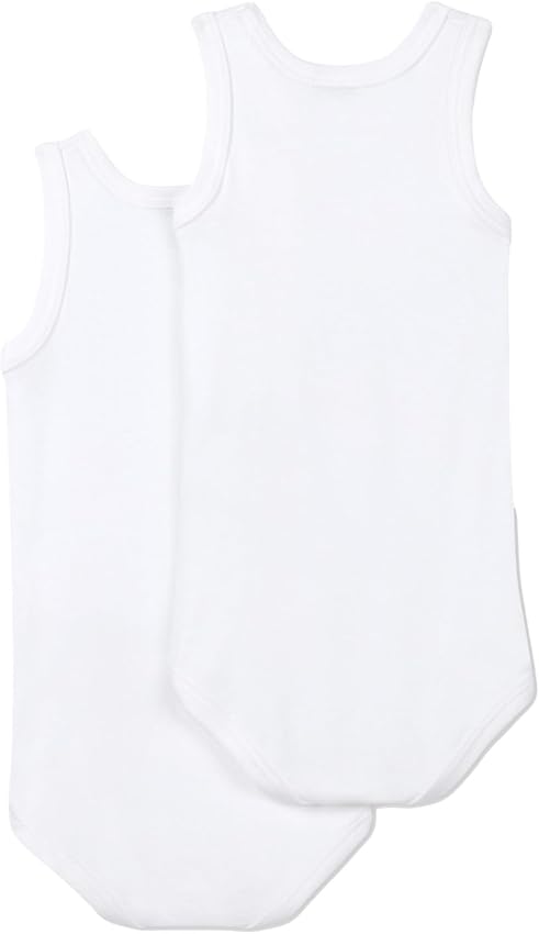 Detalle 2 de Petit Bateau A01T5, Body Sin Mangas Bebé-Pack 2 👶