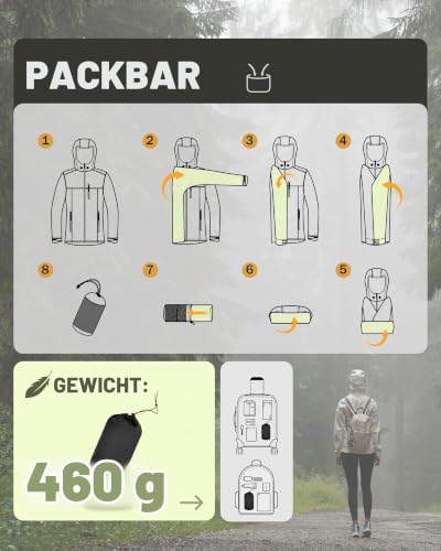 Thumbnail 4 de 33,000ft Regenjacke Damen – Wasserdicht, atmungsaktiv und leicht für Herbst & Übergang