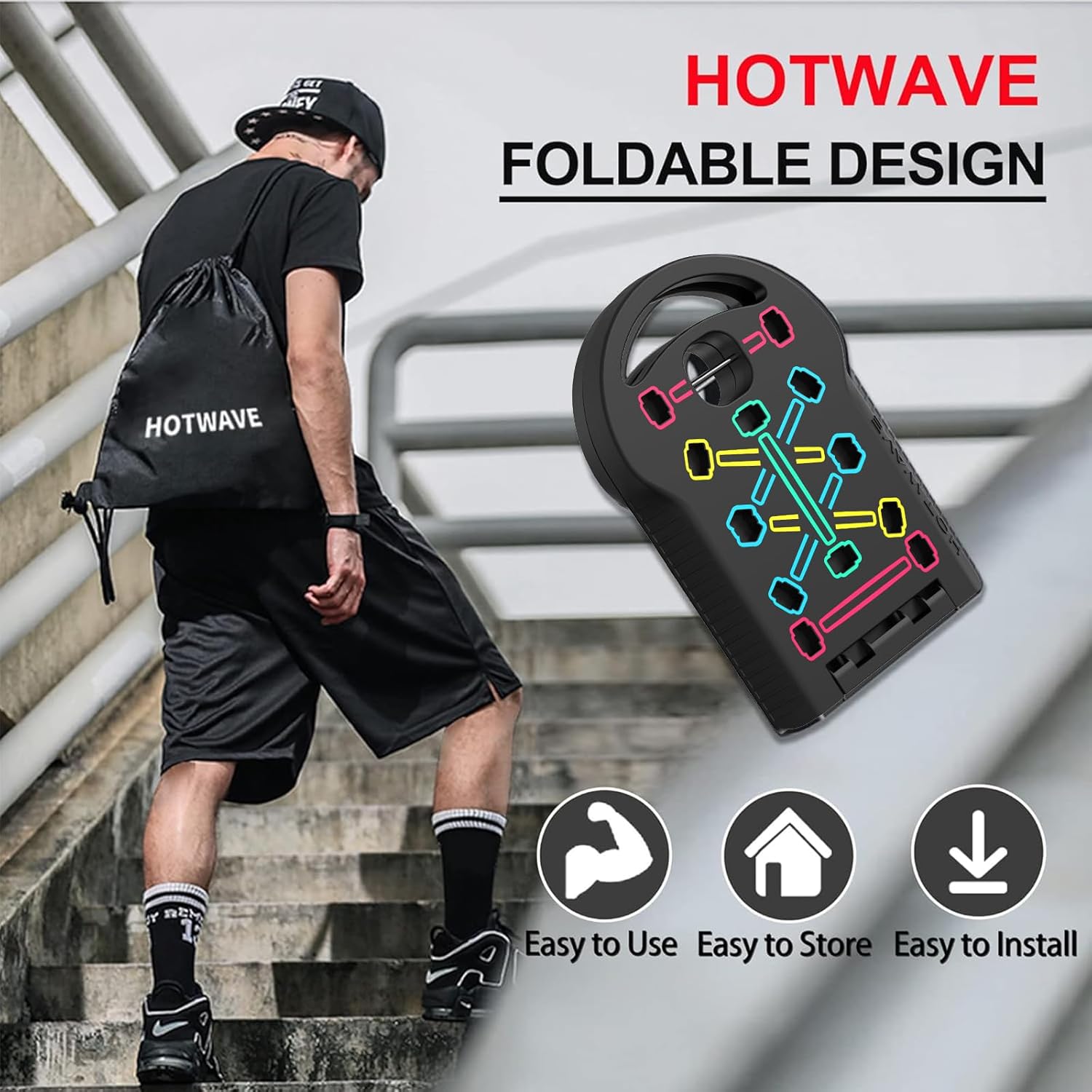 Thumbnail 5 de HOTWAVE Push Up Board 20-in-1 🏋