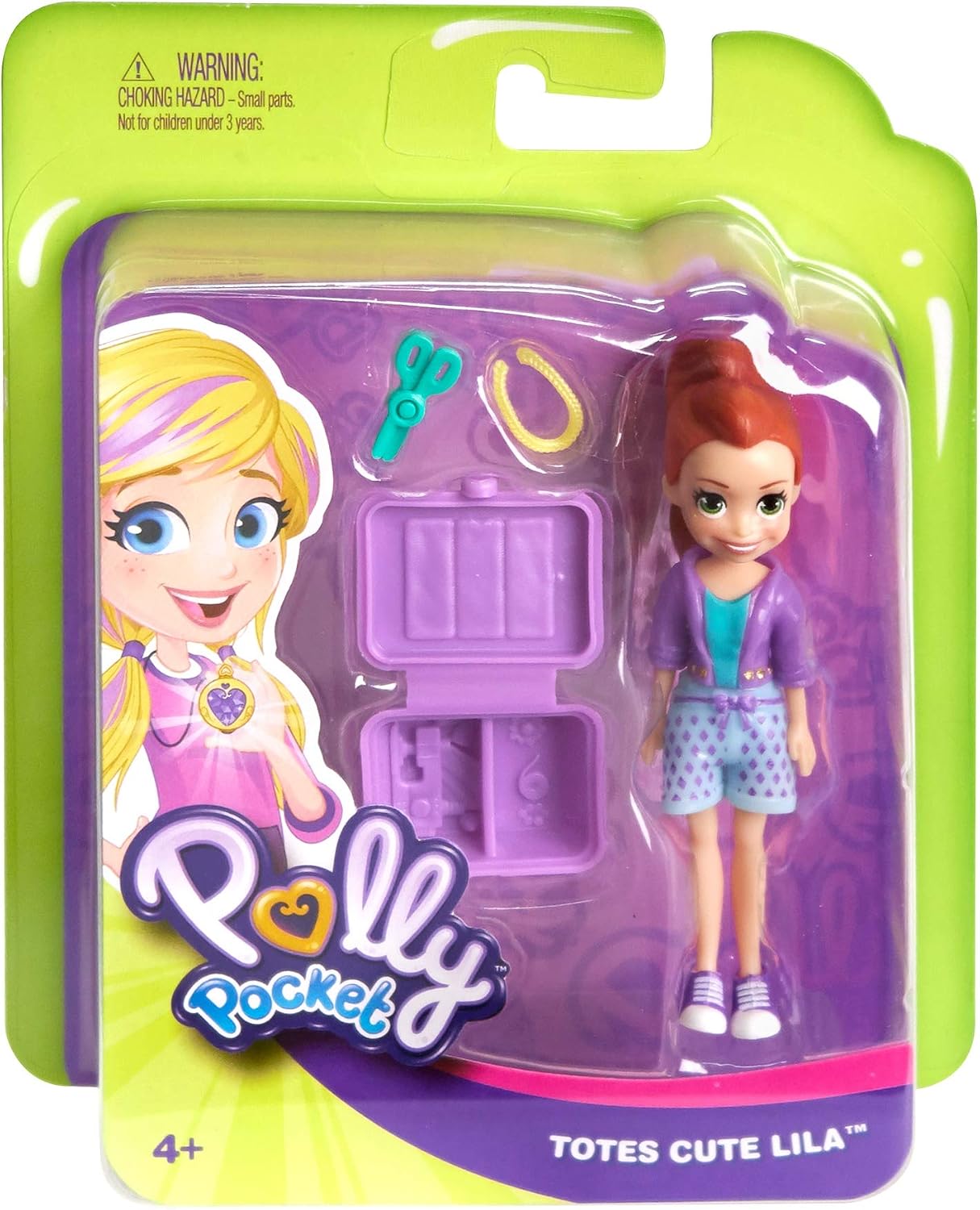 Thumbnail 1 de Polly Pocket Lili FTP71 Active Pose Doll, pink plastic character doll