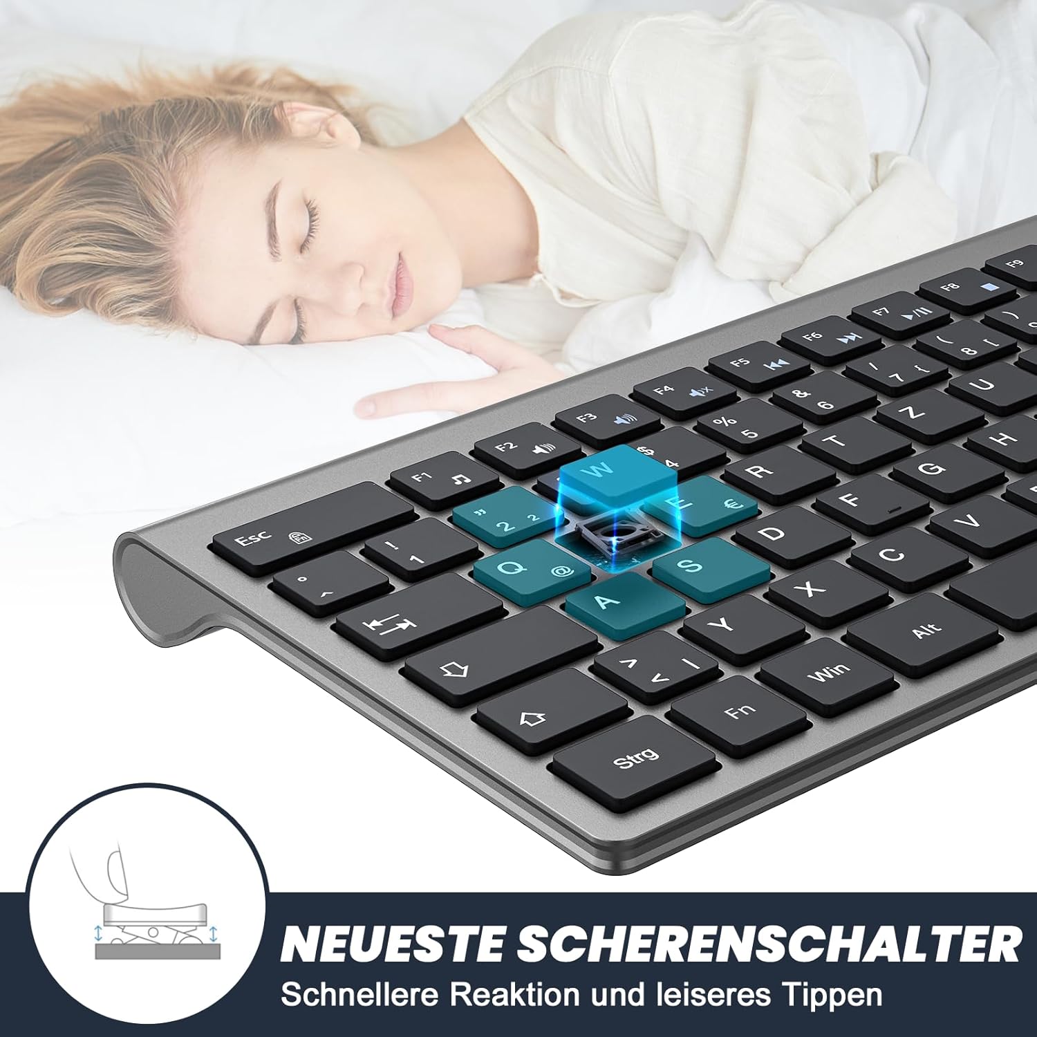 Thumbnail 2 de Cimetech Kabellose Tastatur QWERTZ 2,4G
