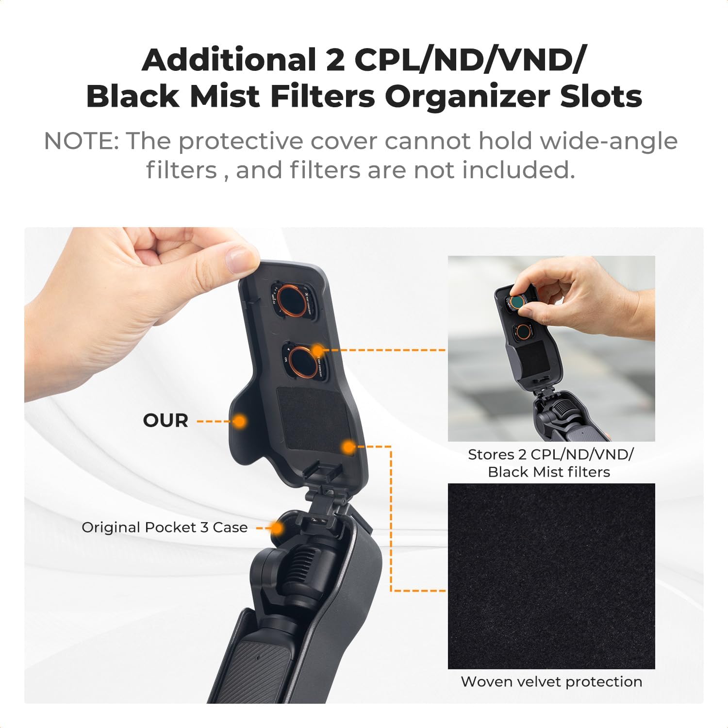 Detalle de K&F CONCEPT Gimbal Lens Protective Cover for DJI Osmo Pocket 3
