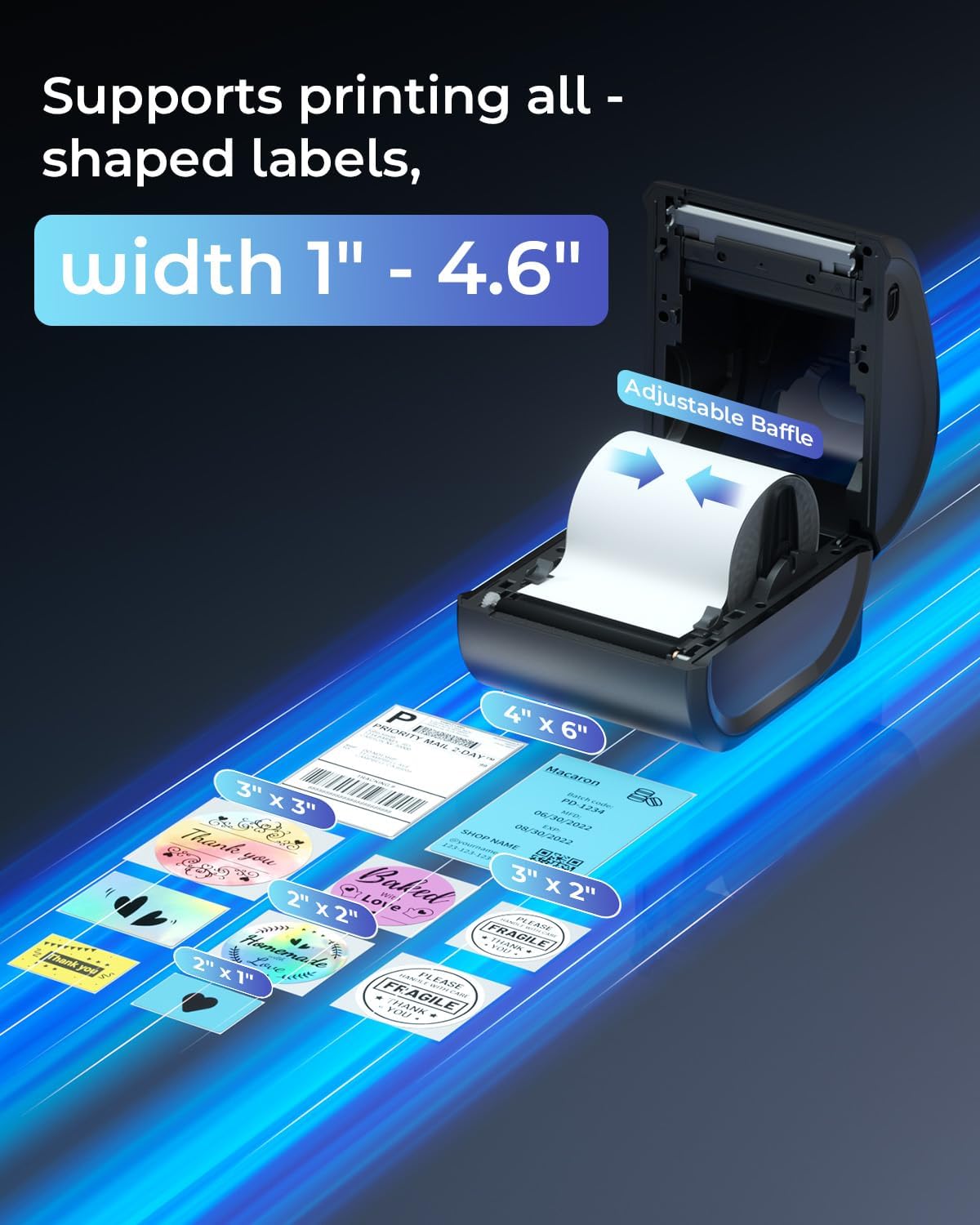 Thumbnail 6 de Phomemo Ethernet Shipping Label Printer D530pro: A pragmatic, connected solution for business label tasks