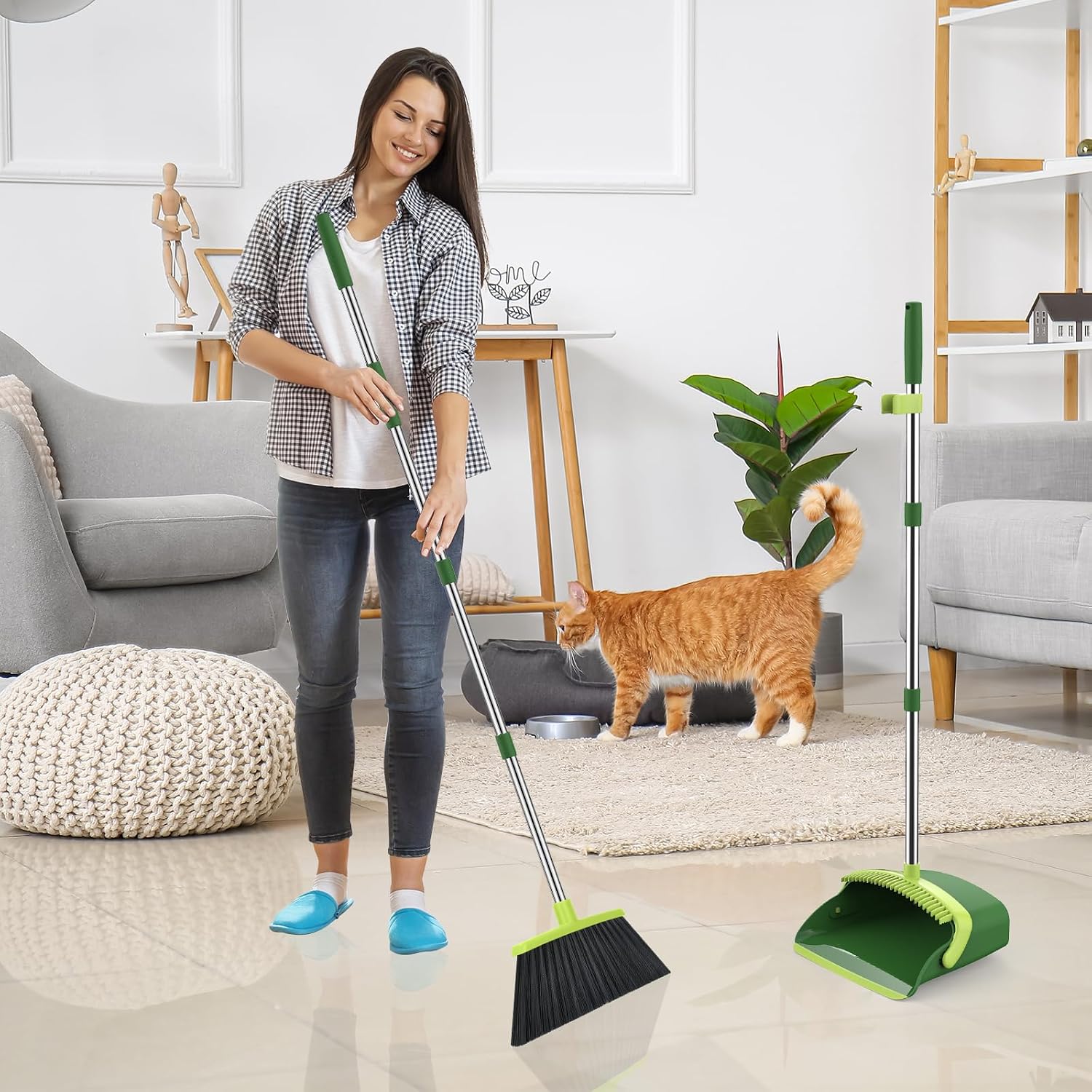Thumbnail 6 de Broom and Dustpan Set, 52-Inch Handle