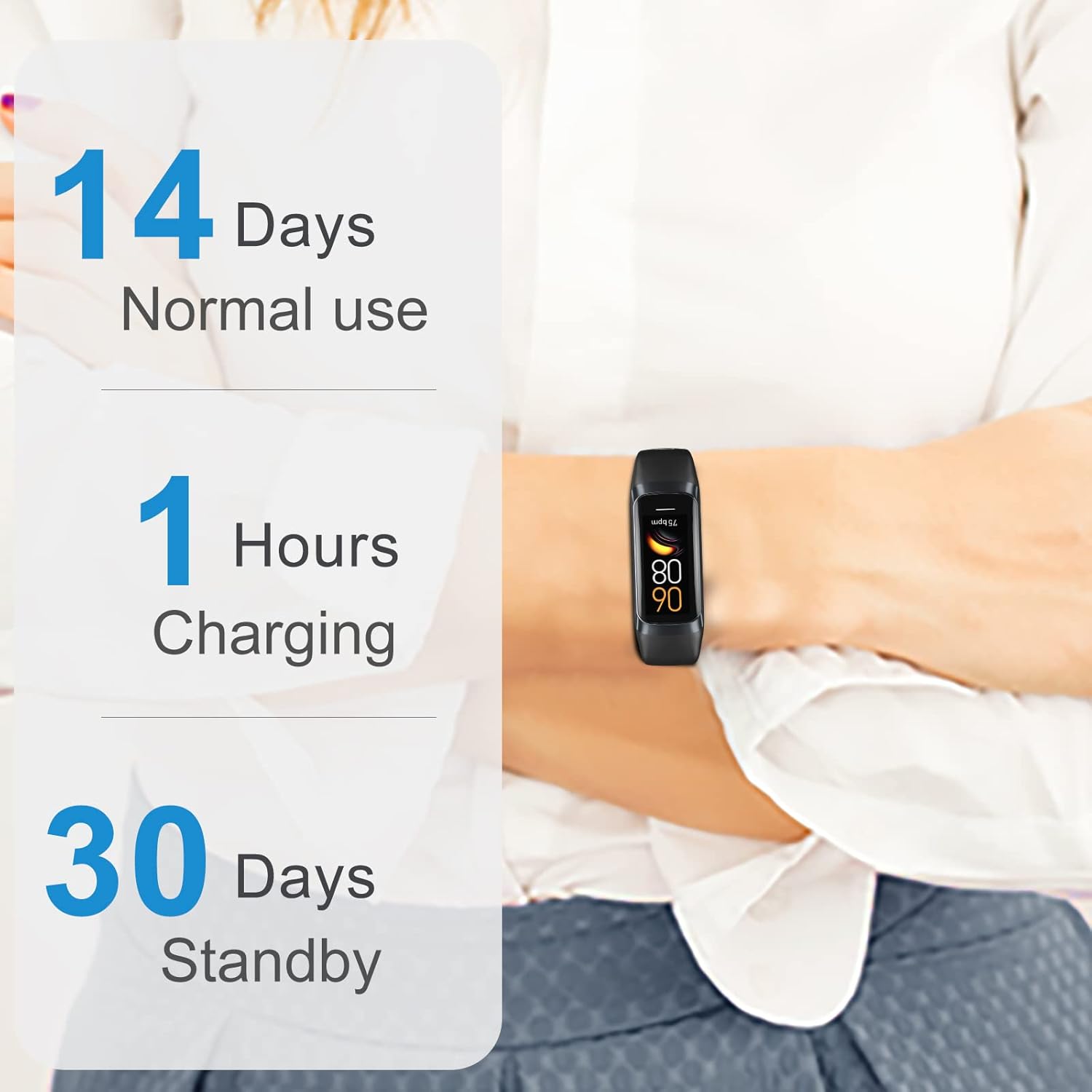 Thumbnail 6 de Spurkey Fitness Tracker with 24/7 Heart Rate and Health Monitoring