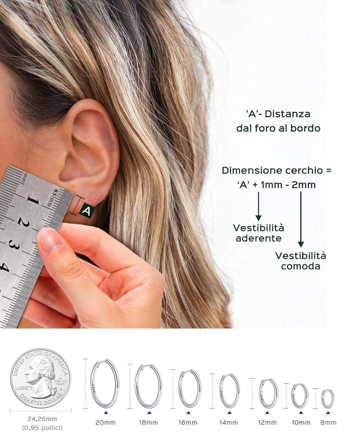 Thumbnail 6 de ChicSilver Orecchini Cerchio 925 8–20 mm