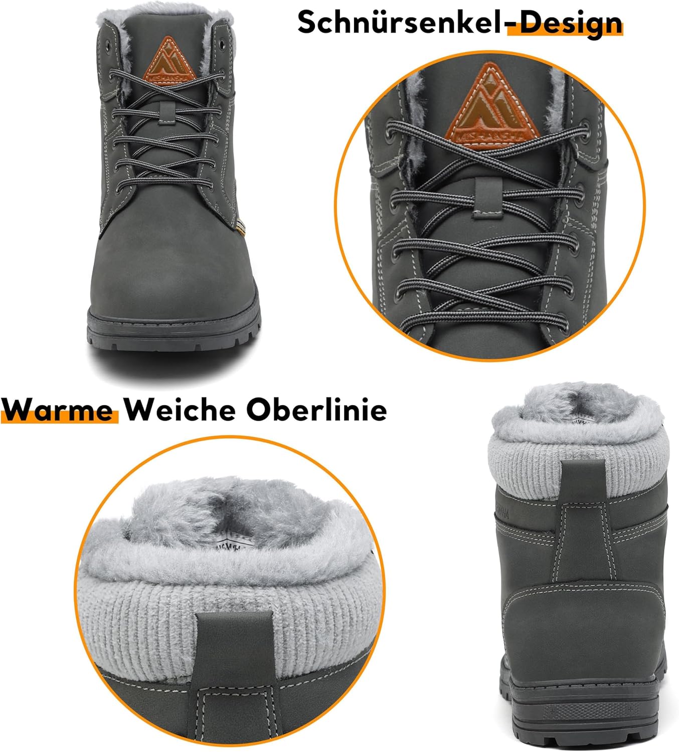Detalle 1 de Mishansha Uomo Stivali da Neve impermeabili 36-48