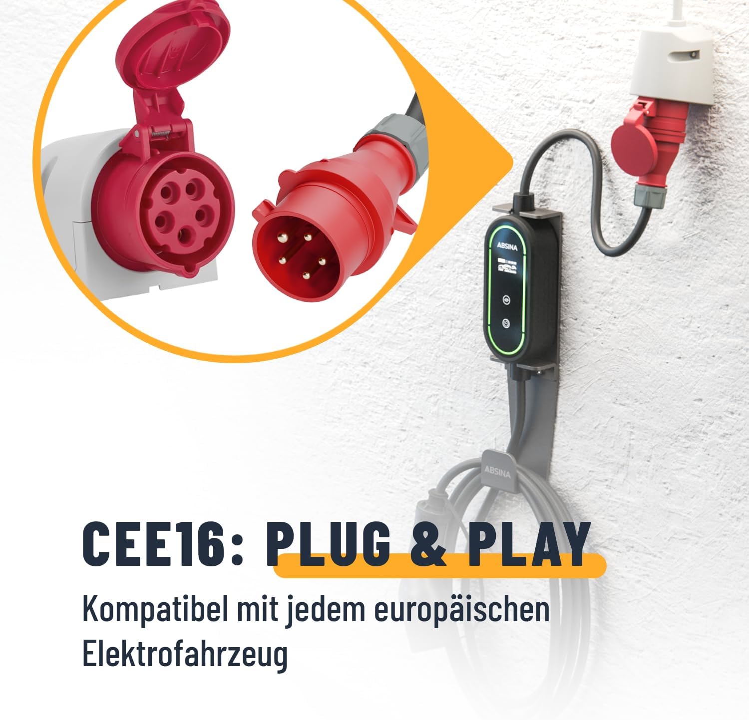 Detalle de ABSINA Mobile Wallbox 11 kW Typ 2