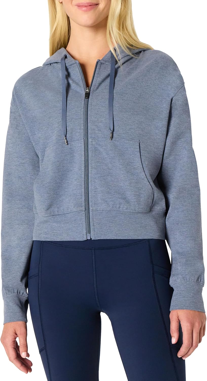 Detalle de Amazon Essentials Women's Athletic Soft Performance Lightweight Cropped Zip Up Hoodie