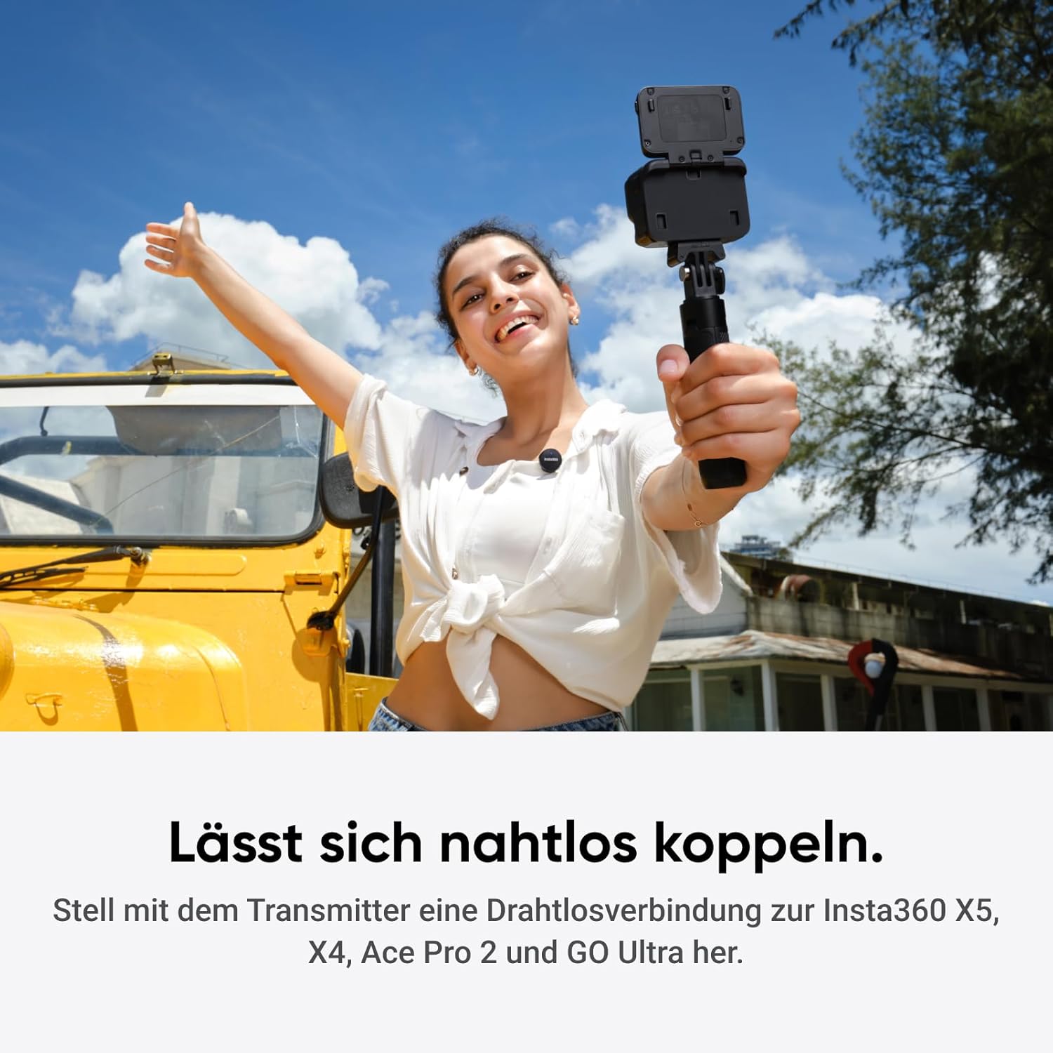 Thumbnail 5 de Insta360 Mic Air (1 TX + 1 RX): Drahtloses Mikrofon mit Rauschunterdrückung und 300 m Reichweite