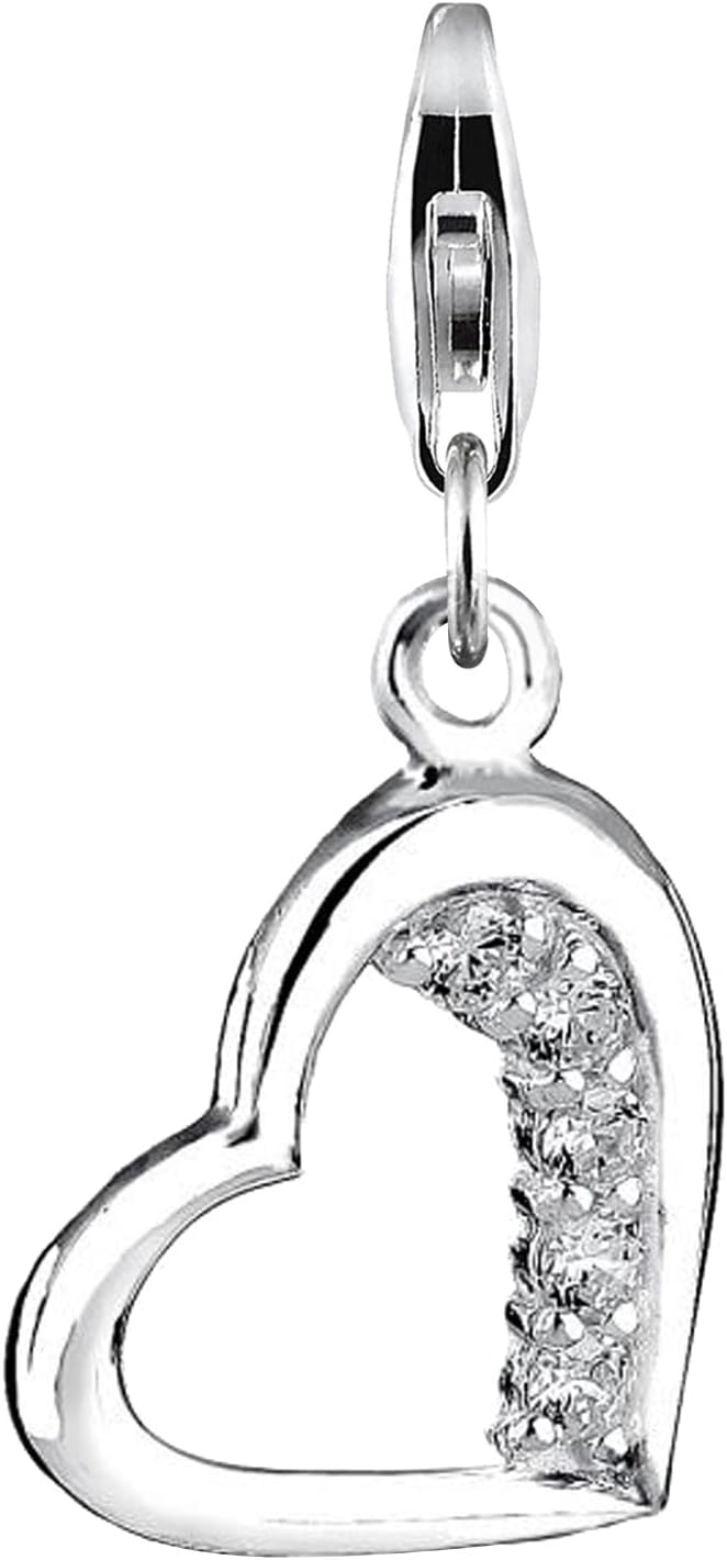 Thumbnail 1 de Nenalina Herz-Karabiner Charm-Anhänger aus 925er Sterlingsilber (716095-019) für Bettelarmband
