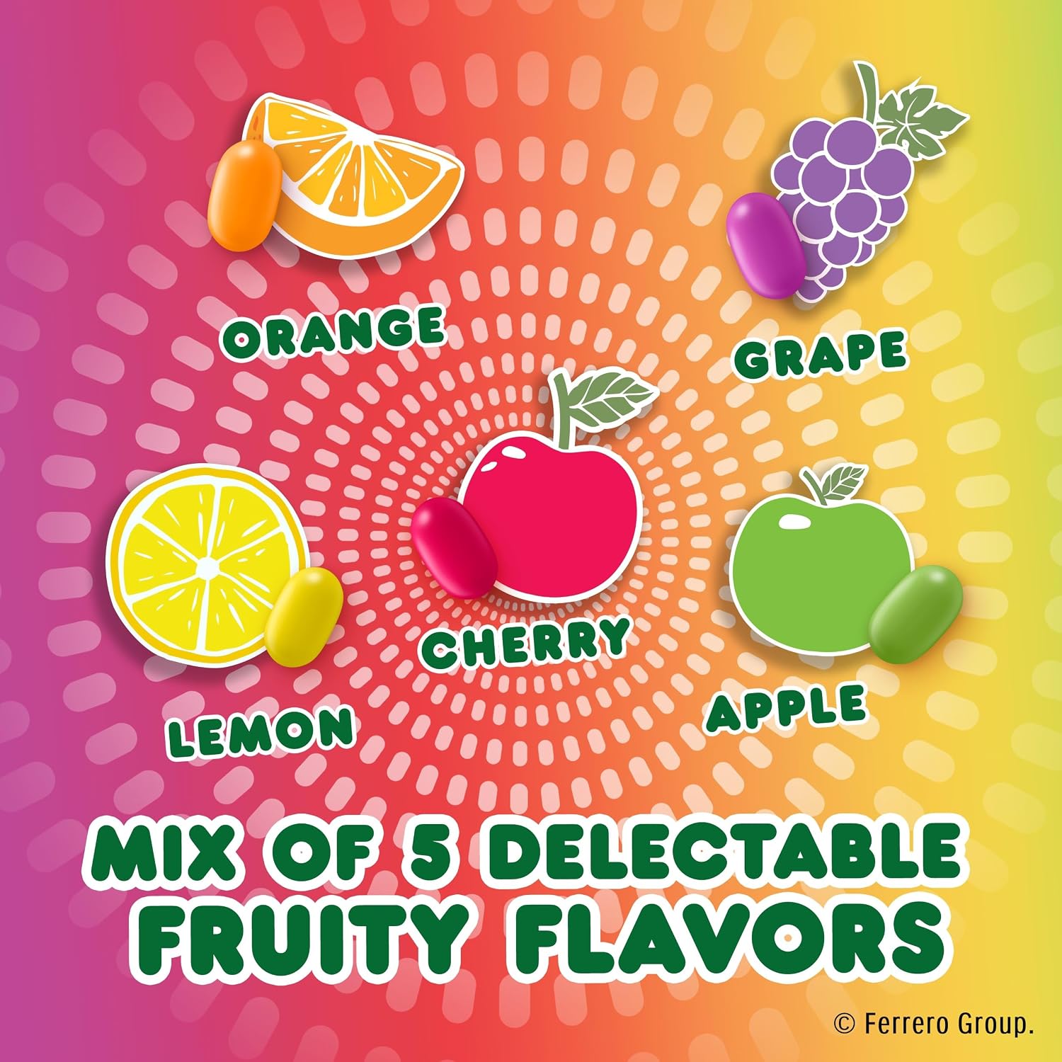 Detalle de Tic Tac CHEWY! Fruit Adventure Candy, 8-Pack, Crunchy Shell and Fruity Chewy Center