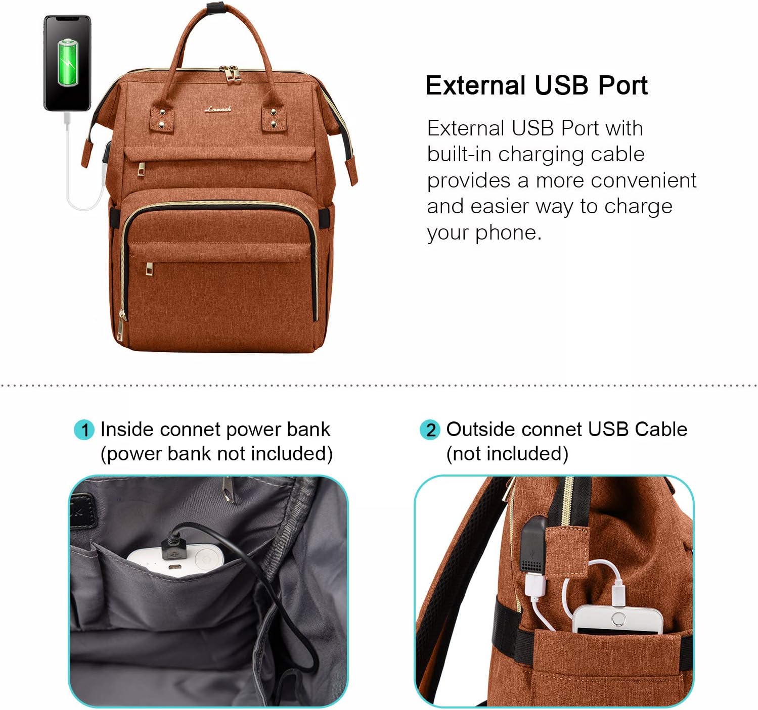 Thumbnail 4 de LOVEVOOK laptop backpack for 15.6 inch
