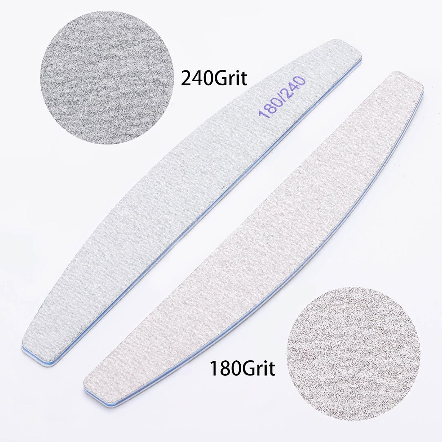 Detalle de BTYMS 202303012 Nail Files, 25-Pack, Double-Sided 180/240 Grit